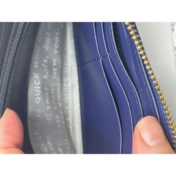 Kate Spade Authenticated Cedar Street Cosmic Blue Ombre Patent Nisha Wallet - Picture 9 of 12